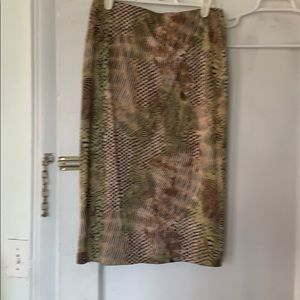 Silk jersey skirt